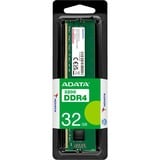 ADATA Premier module de mémoire 32 Go 1 x 32 Go DDR4 288-pin DIMM, Mémoire vive Vert, 32 Go, 1 x 32 Go, DDR4, 3200 MHz, 288-pin DIMM