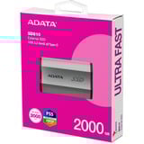 ADATA SD810 2 To USB Type-C USB 3.2 Gen 2x2 Noir, Argent SSD externe Argent, 2 To, USB Type-C, USB 3.2 Gen 2x2, 2000 Mo/s, Noir, Argent