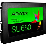 ADATA Ultimate SU650 2.5" 256 Go Série ATA III 3D NAND SSD Noir, 256 Go, 2.5", 520 Mo/s, 6 Gbit/s