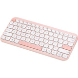ASUS Marshmallow KW100 clavier Rose, Layout DE (QWERTZ), Mécanique des ciseaux, 75%