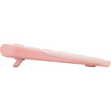 ASUS Marshmallow KW100 clavier Rose, Layout DE (QWERTZ), Mécanique des ciseaux, 75%