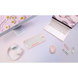 ASUS Marshmallow KW100 clavier Rose, Layout DE (QWERTZ), Mécanique des ciseaux, 75%