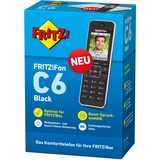 AVM 20002964 FRITZ!Fon C6 Black Téléphone DECT Identification de l'appelant Noir, Combiné Noir, Téléphone DECT, Combiné sans fil, Haut-parleur, 300 entrées, Identification de l'appelant, Noir
