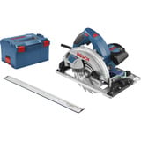 Bosch BOSCH GKS 65 GCE + FSN L-BOXX, Scie circulaire Bleu, Bois, Noir, Bleu, Sans brosse, 19 cm, 5000 tr/min, 6,5 cm