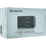 Chieftec CMR-3141SAS Obturateur de baie de lecteur Noir, Fond de panier Noir, Noir, SECC, 1 ventilateur(s), 8 cm, 12 Gbit/s, 146 mm