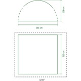 Coleman Event Dome Shelter L, 3,65 x 3,65m, Pavillon Bleu clair/gris