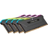 Corsair 32 Go DDR4-3200 Quad-Kit, Mémoire vive Noir, CMH32GX4M4E3200C16, Vengeance RGB PRO SL, XMP 2.0