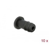 DeLOCK Couvercle anti-poussière pour jack stéréo 3,5 mm, Capuchon protecteur Noir, 10 pièces