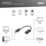 Digitus DB-340400-001-S, Adaptateur Noir