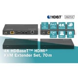 Digitus Ensemble d'extension HDMI KVM 4K HDBaseT Noir