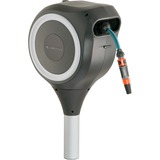GARDENA RollUp Enrouleur posé au sol Automatique Noir, Gris, Tambour à tuyau Gris, Enrouleur posé au sol, Automatique, Fonctionnel, Noir, Gris, 0 - 360°, 15 m