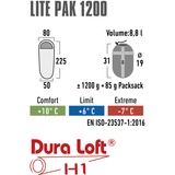 High Peak Lite Pak 1200, Sac de couchage Vert/Rouge