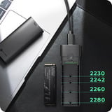 ICY BOX Spade Case 1806 M.2 NVMe, Boîtier disque dur Noir