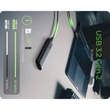 ICY BOX Spade Case 1806 M.2 NVMe, Boîtier disque dur Noir