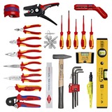 KNIPEX Coffret à outils "Robust26 Move" électrique, 22 pièces, Set d'outils Noir