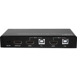 Lindy 32809 commutateur écran, clavier et souris Noir, Switch KVM 4096 x 2160 pixels, 4K Ultra HD, Noir