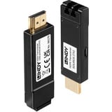 Lindy Extendeur HDMI 2.0 LWL, Extension HDMI Noir