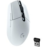 Logitech G305 souris Droitier RF sans fil + Bluetooth Optique 12000 DPI, Souris gaming Blanc, Droitier, Optique, RF sans fil + Bluetooth, 12000 DPI, 400 ips, Blanc
