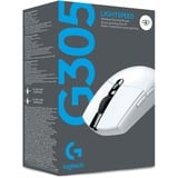 Logitech G305 souris Droitier RF sans fil + Bluetooth Optique 12000 DPI, Souris gaming Blanc, Droitier, Optique, RF sans fil + Bluetooth, 12000 DPI, 400 ips, Blanc