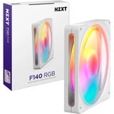 NZXT F140 RGB ventilateur de boîtier Blanc, 140 x 140 x 25 mm, PWM