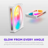 NZXT F140 RGB ventilateur de boîtier Blanc, 140 x 140 x 25 mm, PWM