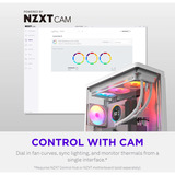 NZXT F140 RGB ventilateur de boîtier Blanc, 140 x 140 x 25 mm, PWM