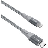 Nevox 1884 câble Lightning 0,5 m Gris, Argent Argent/gris, 0,5 m, Lightning, USB C, Mâle, Mâle, Gris, Argent