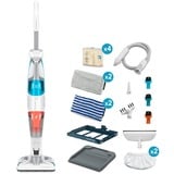 Rowenta RY8544 Blanc, Bleu, Nettoyeur vapeur Blanc/Bleu, Blanc, Bleu, 8 m, Secteur, 1700 W, Sol nu, Tapis, Sol dur, Marches d’escalier, 84 dB