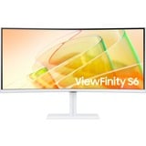 Samsung S65TC écran plat de PC 86,4 cm (34") 3440 x 1440 pixels UltraWide Quad HD LED Blanc Moniteur incurvé Blanc, 1x DisplayPort, 1x HDMI, 3x USB-A, 2x Thunderbolt, 1x RJ-45, 86,4 cm (34"), 3440 x 1440 pixels, UltraWide Quad HD, LED, 5 ms, Blanc