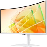 Samsung S65TC écran plat de PC 86,4 cm (34") 3440 x 1440 pixels UltraWide Quad HD LED Blanc Moniteur incurvé Blanc, 1x DisplayPort, 1x HDMI, 3x USB-A, 2x Thunderbolt, 1x RJ-45, 86,4 cm (34"), 3440 x 1440 pixels, UltraWide Quad HD, LED, 5 ms, Blanc