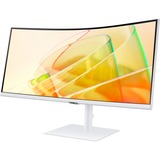 Samsung S65TC écran plat de PC 86,4 cm (34") 3440 x 1440 pixels UltraWide Quad HD LED Blanc Moniteur incurvé Blanc, 1x DisplayPort, 1x HDMI, 3x USB-A, 2x Thunderbolt, 1x RJ-45, 86,4 cm (34"), 3440 x 1440 pixels, UltraWide Quad HD, LED, 5 ms, Blanc