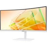 Samsung S65TC écran plat de PC 86,4 cm (34") 3440 x 1440 pixels UltraWide Quad HD LED Blanc Moniteur incurvé Blanc, 1x DisplayPort, 1x HDMI, 3x USB-A, 2x Thunderbolt, 1x RJ-45, 86,4 cm (34"), 3440 x 1440 pixels, UltraWide Quad HD, LED, 5 ms, Blanc