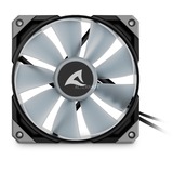 Sharkoon Rebel F50 PWM ventilateur de boîtier RGB  Noir, 120 x 120 x 25 mm