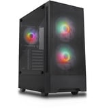 Silentware Flow 100 boîtier midi tower Noir | 3x USB-A | RGB | Verre Trempé