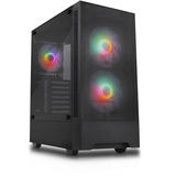 Silentware  boîtier midi tower Noir | 3x USB-A | RGB | Verre Trempé