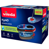 Vileda Set H2PrO Spin Mop, Serpillère Noir/Rouge