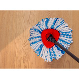 Vileda Set H2PrO Spin Mop, Serpillère Noir/Rouge