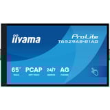 iiyama T6529AS-B1AG Écran d'affichage dynamique En forme de kiosk 163,8 cm (64.5") LED Wifi 420 cd/m² 4K Ultra HD Noir Écran tactile Intégré dans le processeur Android 24/7 Moniteur  Noir (Mat), En forme de kiosk, 163,8 cm (64.5"), LED, 3840 x 2160 pixels, Wifi, 24/7