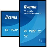 iiyama T6529AS-B1AG Écran d'affichage dynamique En forme de kiosk 163,8 cm (64.5") LED Wifi 420 cd/m² 4K Ultra HD Noir Écran tactile Intégré dans le processeur Android 24/7 Moniteur  Noir (Mat), En forme de kiosk, 163,8 cm (64.5"), LED, 3840 x 2160 pixels, Wifi, 24/7