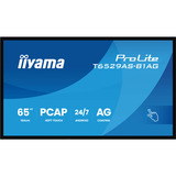 iiyama T6529AS-B1AG écran plat de PC 163,8 cm (64.5") 3840 x 2160 pixels 4K Ultra HD LED Écran tactile Noir Moniteur  Noir (Mat), 163,8 cm (64.5"), 3840 x 2160 pixels, 4K Ultra HD, LED, 6,5 ms, Noir