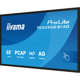 iiyama T6529AS-B1AG écran plat de PC 163,8 cm (64.5") 3840 x 2160 pixels 4K Ultra HD LED Écran tactile Noir Moniteur  Noir (Mat), 163,8 cm (64.5"), 3840 x 2160 pixels, 4K Ultra HD, LED, 6,5 ms, Noir