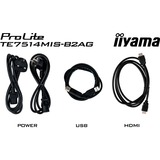 iiyama TE7514MIS-B2AG, Affichage public Noir (Mat)