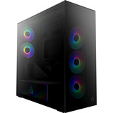 ARCTIC  boîtier midi tower Noir (Mat) | 2x USB-A | 1x USB-C | RGB | Verre Trempé