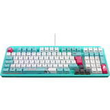 ASUS TUF Gaming K3 Gen II Hatsune Miku Edition clavier USB Couleur menthe, Blanc Turquoise, Layout DE (QWERTZ), 96%, Taille réelle (100 %), Avec fil, USB, Contacteur de touche opto-mécanique, LED RGB, Couleur menthe, Blanc