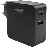 Ansmann 247PD Noir Intérieure chargeur Blanc, 1x USB-C, Intérieure, Secteur, 20 V, Noir