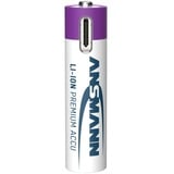 Ansmann Pile Li-Ion Micro AAA type 500 (min. 400 mAh), pack de 4, Batterie Blanc/Violet
