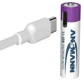 Ansmann Pile Li-Ion Micro AAA type 500 (min. 400 mAh), pack de 4, Batterie Blanc/Violet