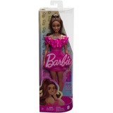 Barbie Fashionistas - Poupée aux cheveux bruns ondulés et à la robe rose #217 