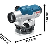 Bosch Niveau optique GOL 26 G Professional, Appareil de nivellement Bleu, -10 - 50 °C, -20 - 70 °F, 135 x 215 x 145 mm, 1,7 kg