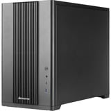 Chieftec BX-10B-M-OP unité centrale Mini Tower Noir, boîtier pc Noir | 1x USB-A | 1x USB-C | Verre Trempé